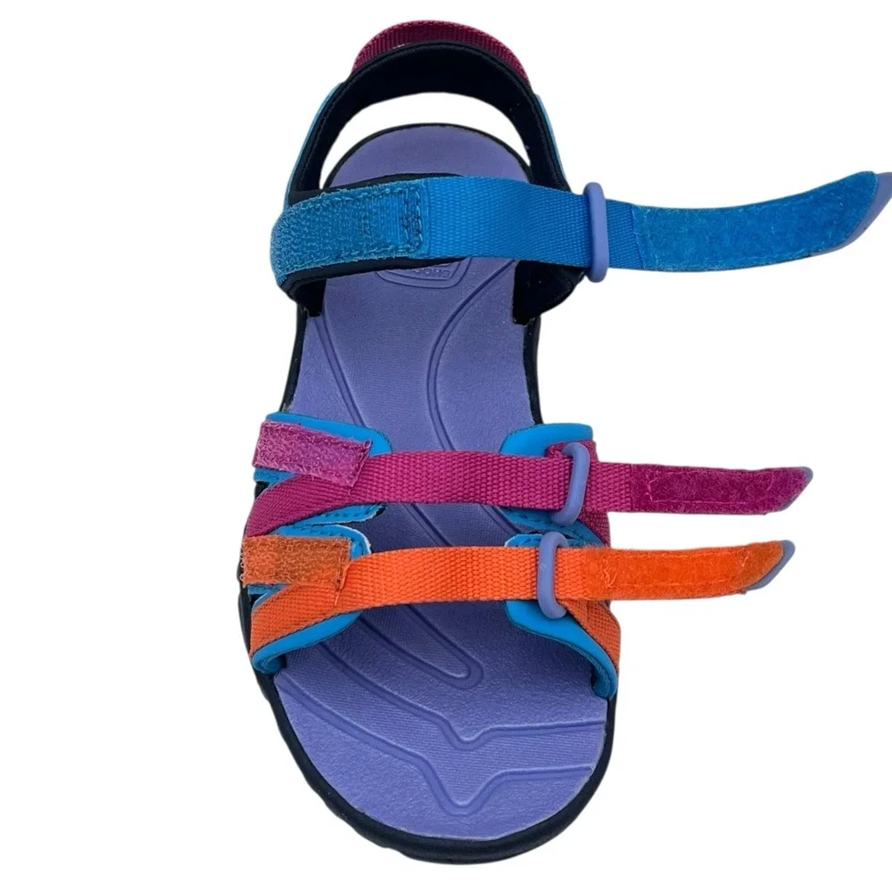 Teva Tirra Little Girls Sport Sandal Size 11 Blue Rose Multi Open Toe Adjustable